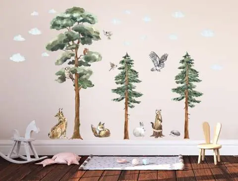 Muursticker Bos ⋆ Muurstickers Kinderkamer