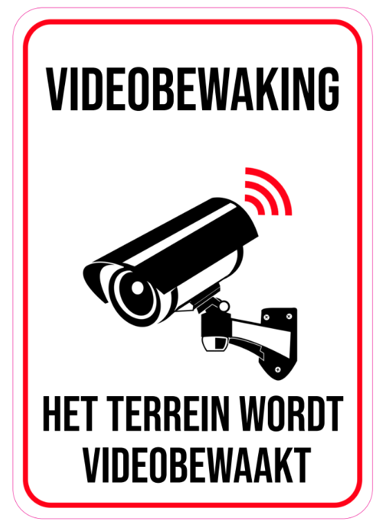 Sticker - Het Eigendom Wordt Video-bewaakt