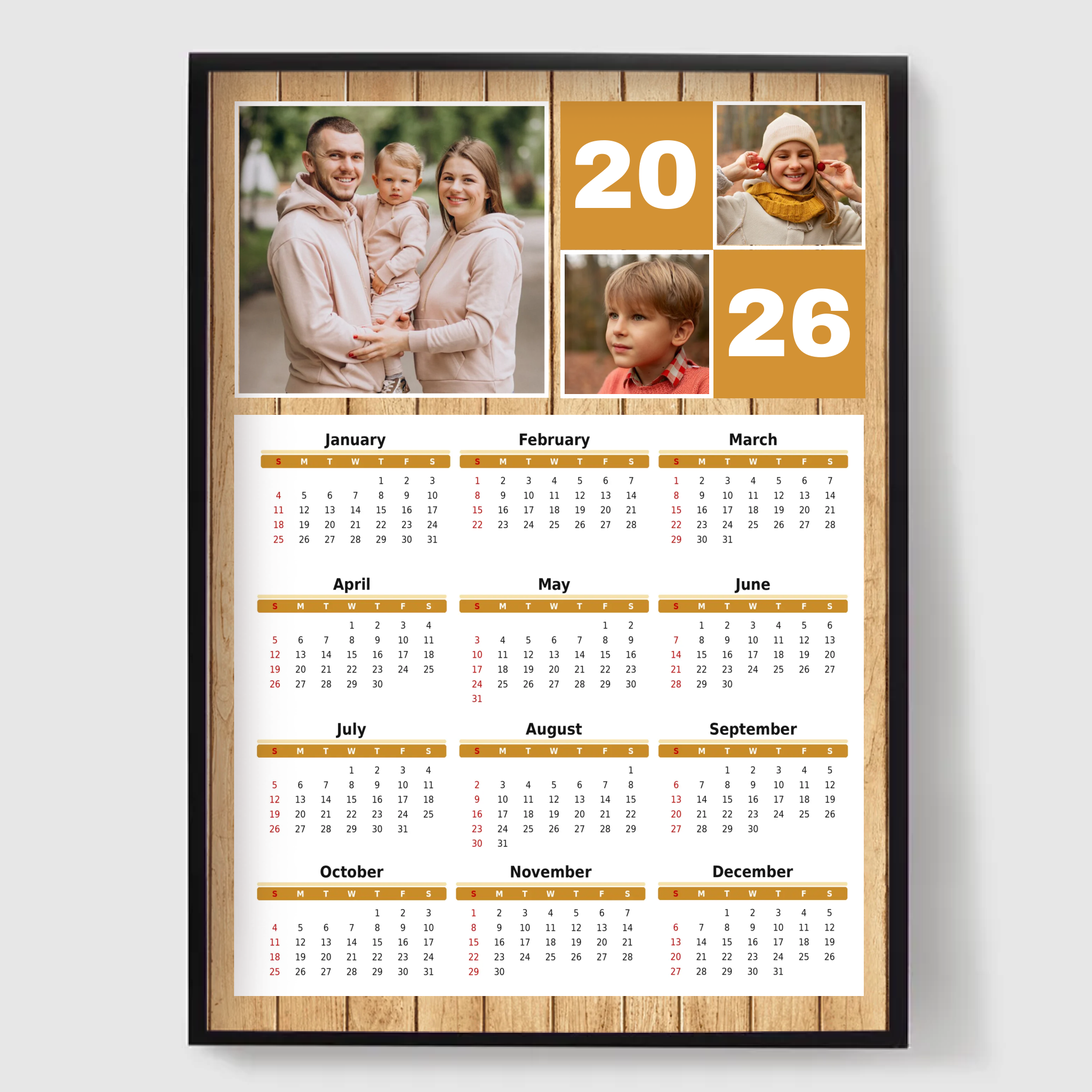 Gepersonaliseerde poster - Kalender 2026