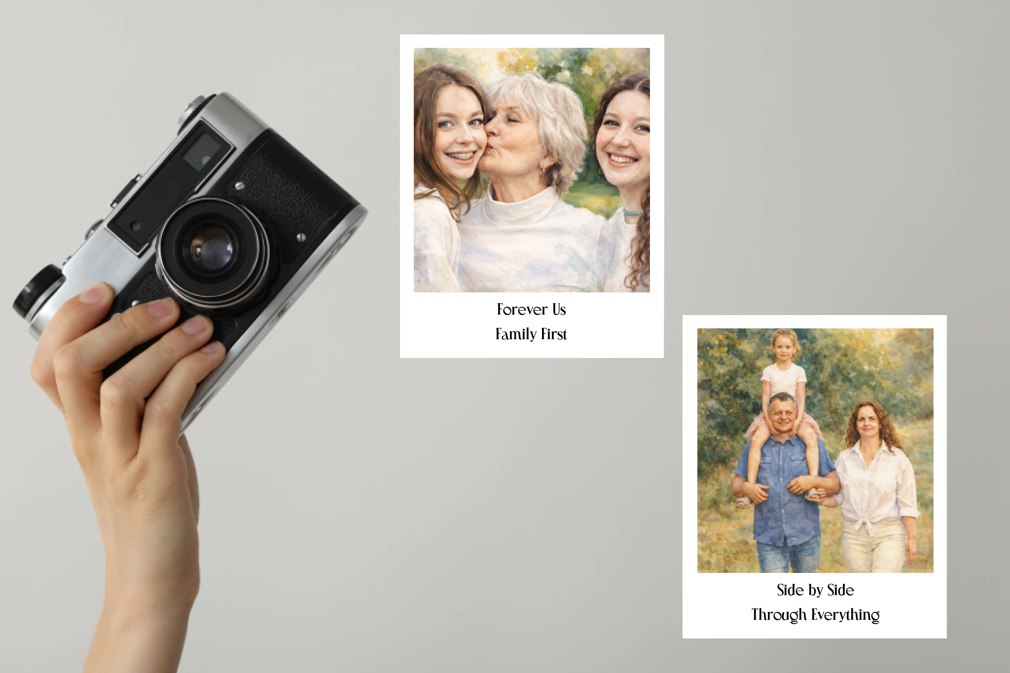 Polaroid Stickers Groot 10.8x8.8 cm - Waterverf AI, 16-pack