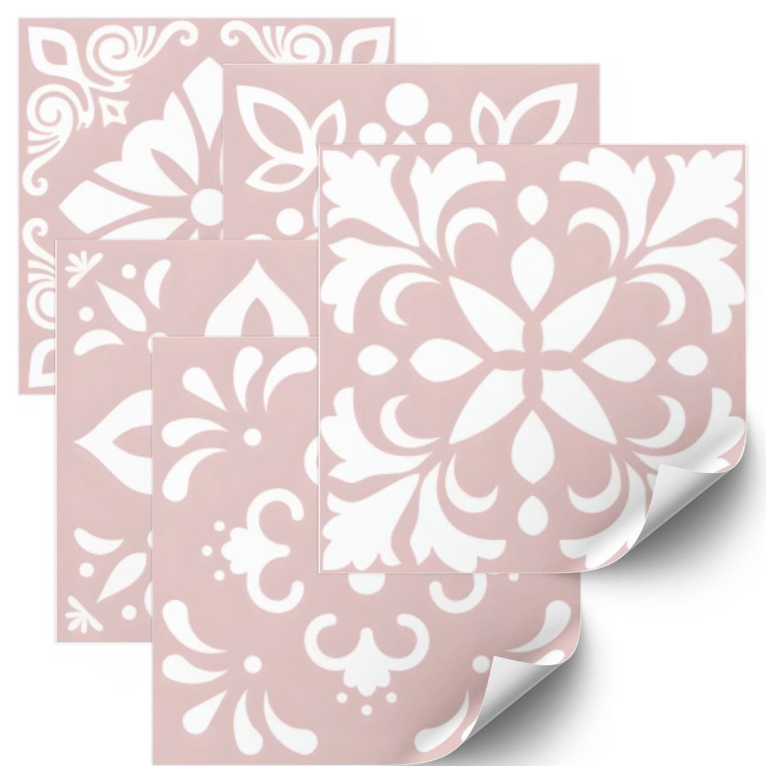Tegels Sticker - Roze / 24 stuks