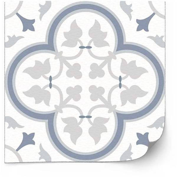 Tegels Sticker - Blauw & Wit / 24 stuks