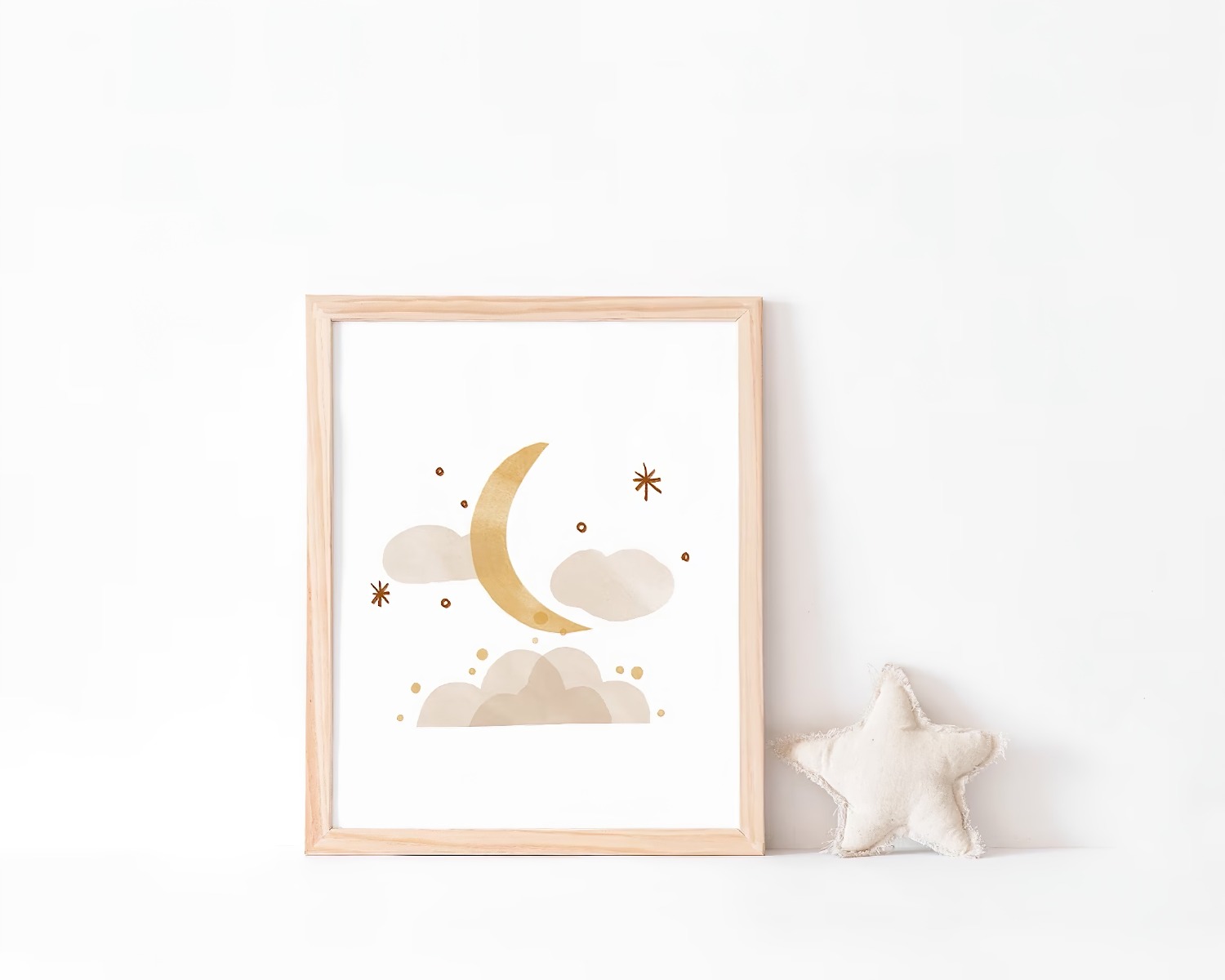 Posters – Boho Kinderkamer / Maan en Wolk