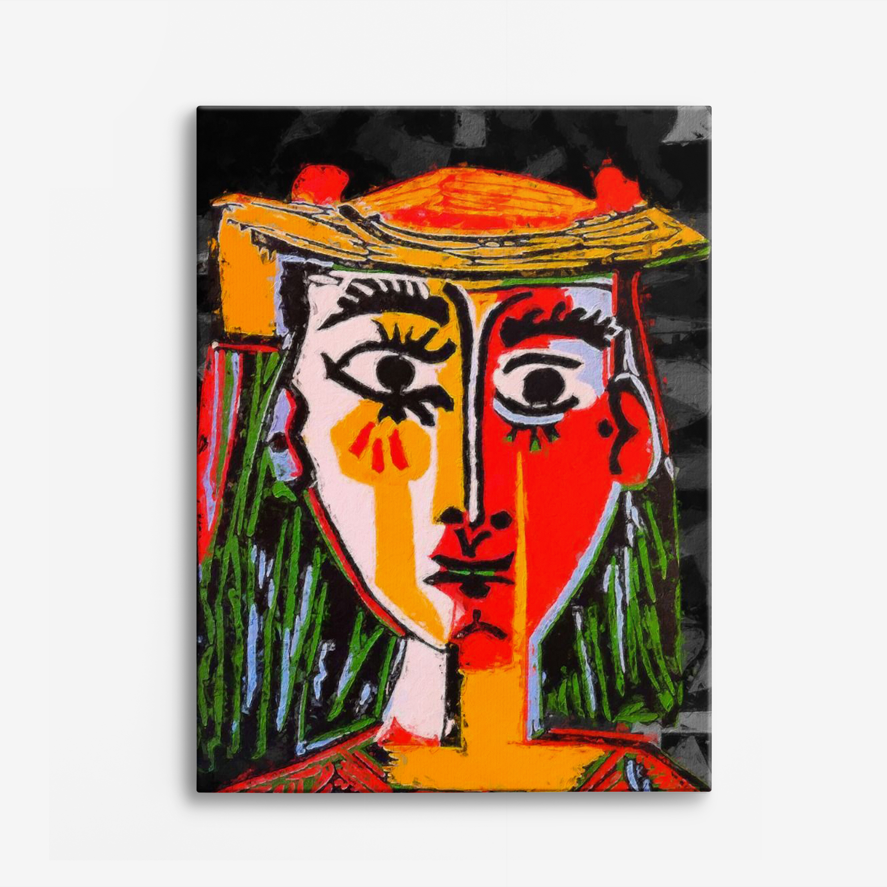 Canvas – Picasso's Kunst / Vrouwenportret / Buste van een vrouw met een hoed