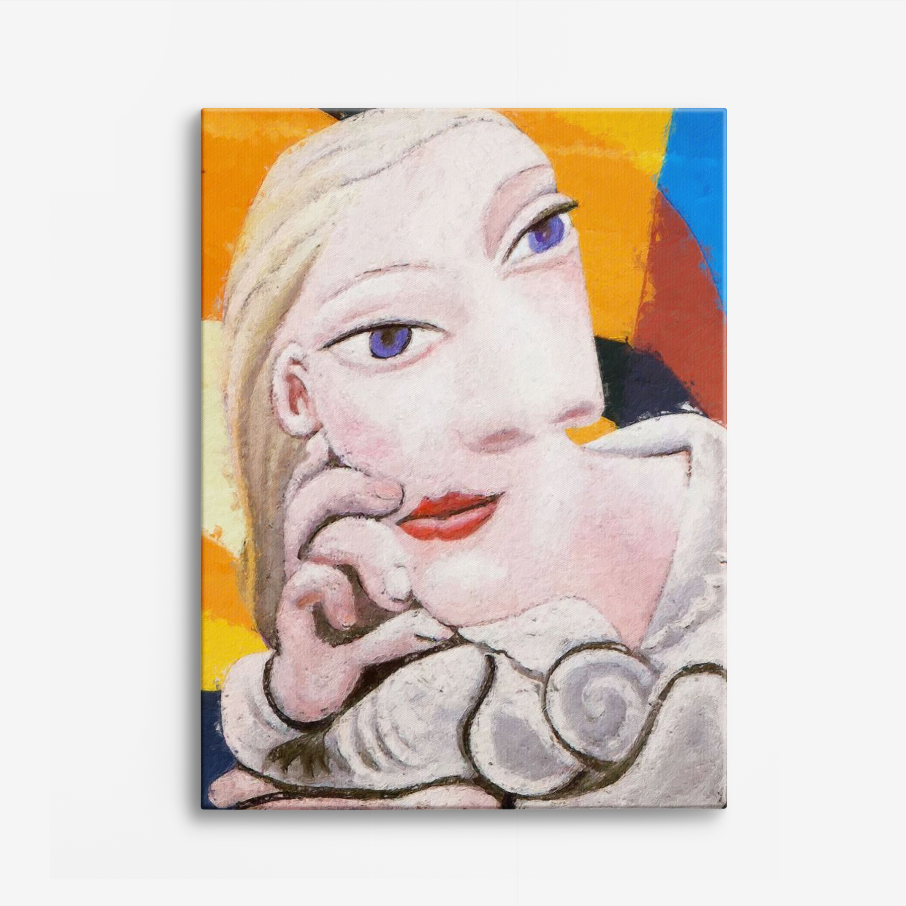 Canvas – Picasso's Kubisme Kunst / Vrouwenportret / Marie-Therese leaning