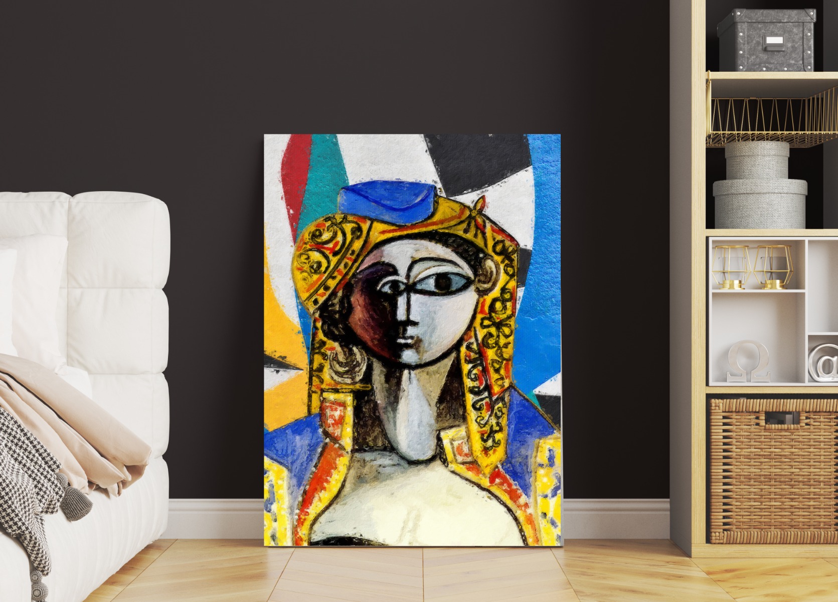 Canvas – Picasso's Kunst / Vrouwenportret / Jacqueline in Turkse klederdracht