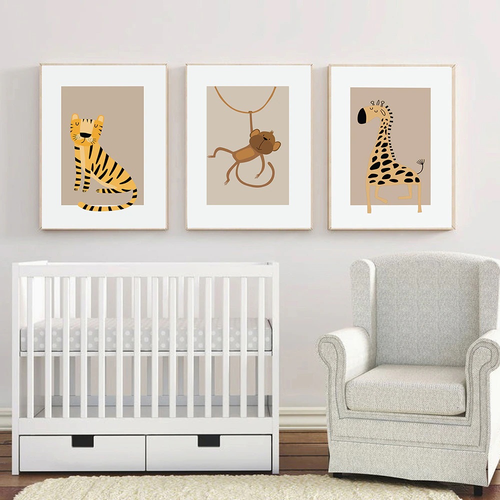 Posters - Scandinavische kinderslaapkamerdecoratie  / Set van 3
