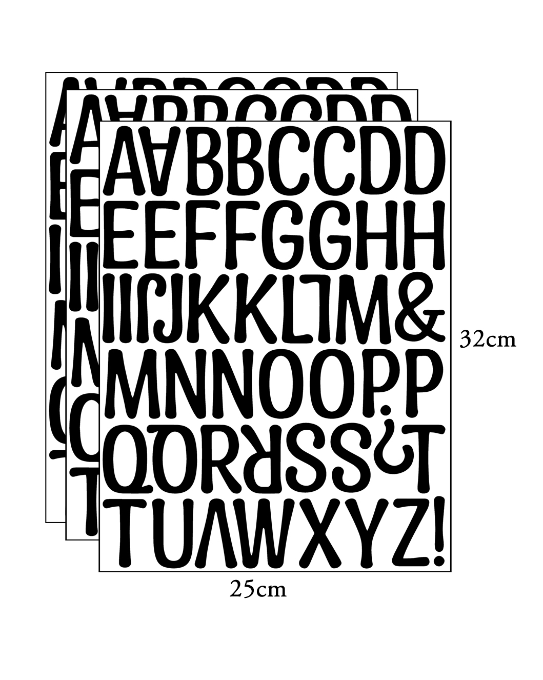 Sticker - Alfabetten / Kies een optie
