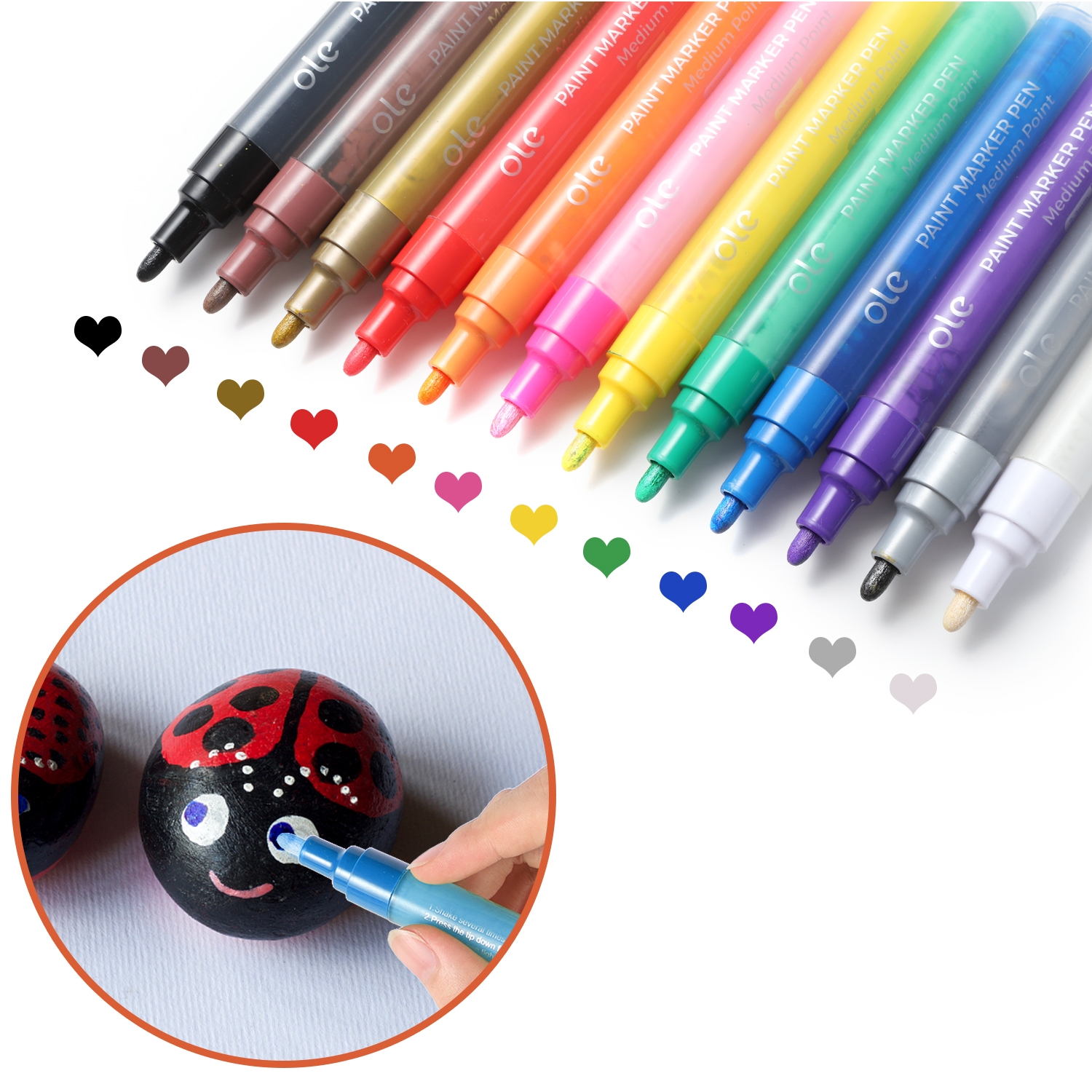 Premium acrylmarker 12 st.