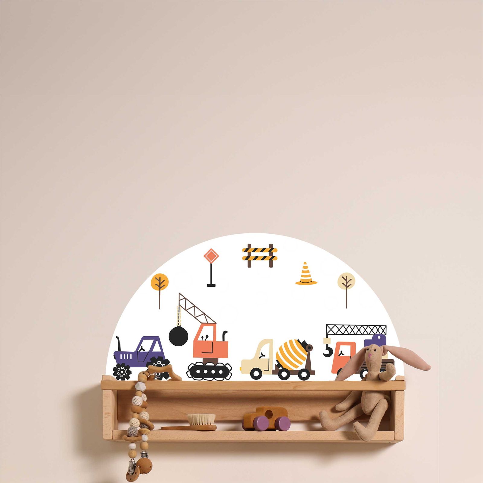 Zelfklevende Sticker – Ikea Fotoplank, Plank Decal / Bouwvoertuigen