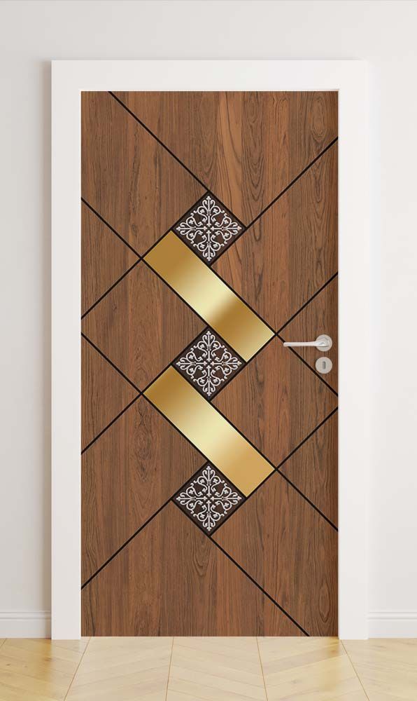 Deurstickers - Elegant Houtdesign / Peel and Stick