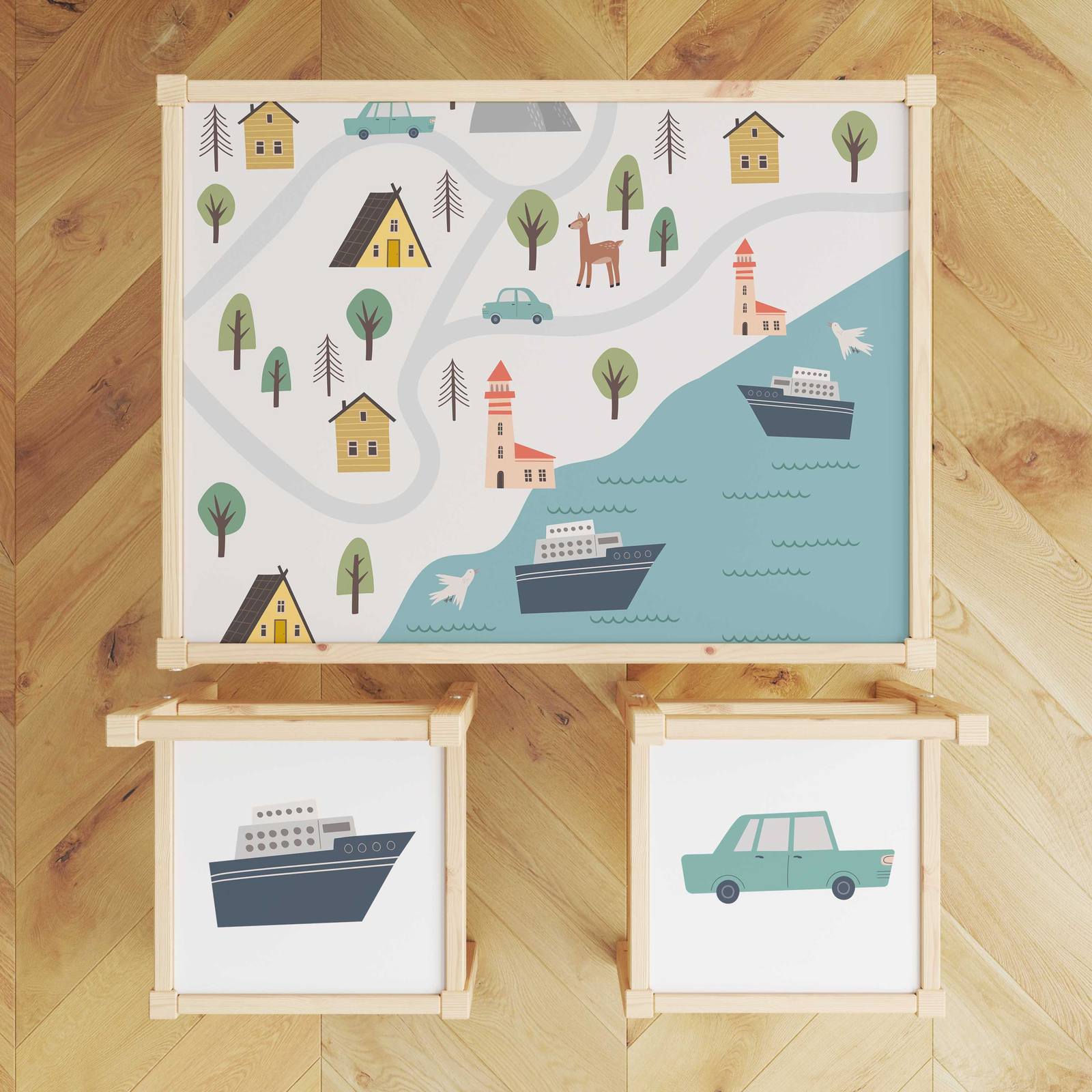 Zelfklevende Sticker – Lätt Set Top Decal / Scenisch Tafeldecor