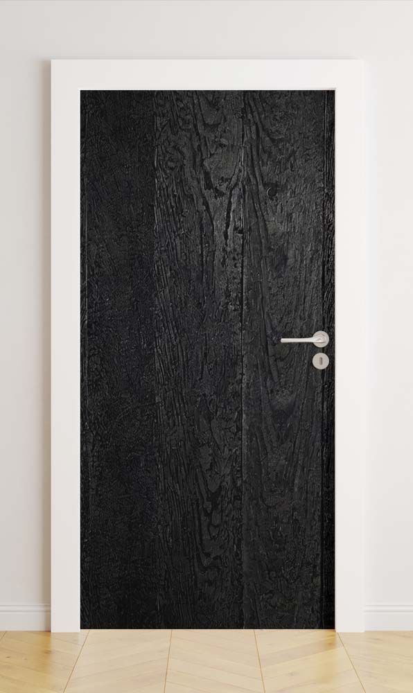 Deurstickers - Zwart Rustiek Hout / Peel and Stick