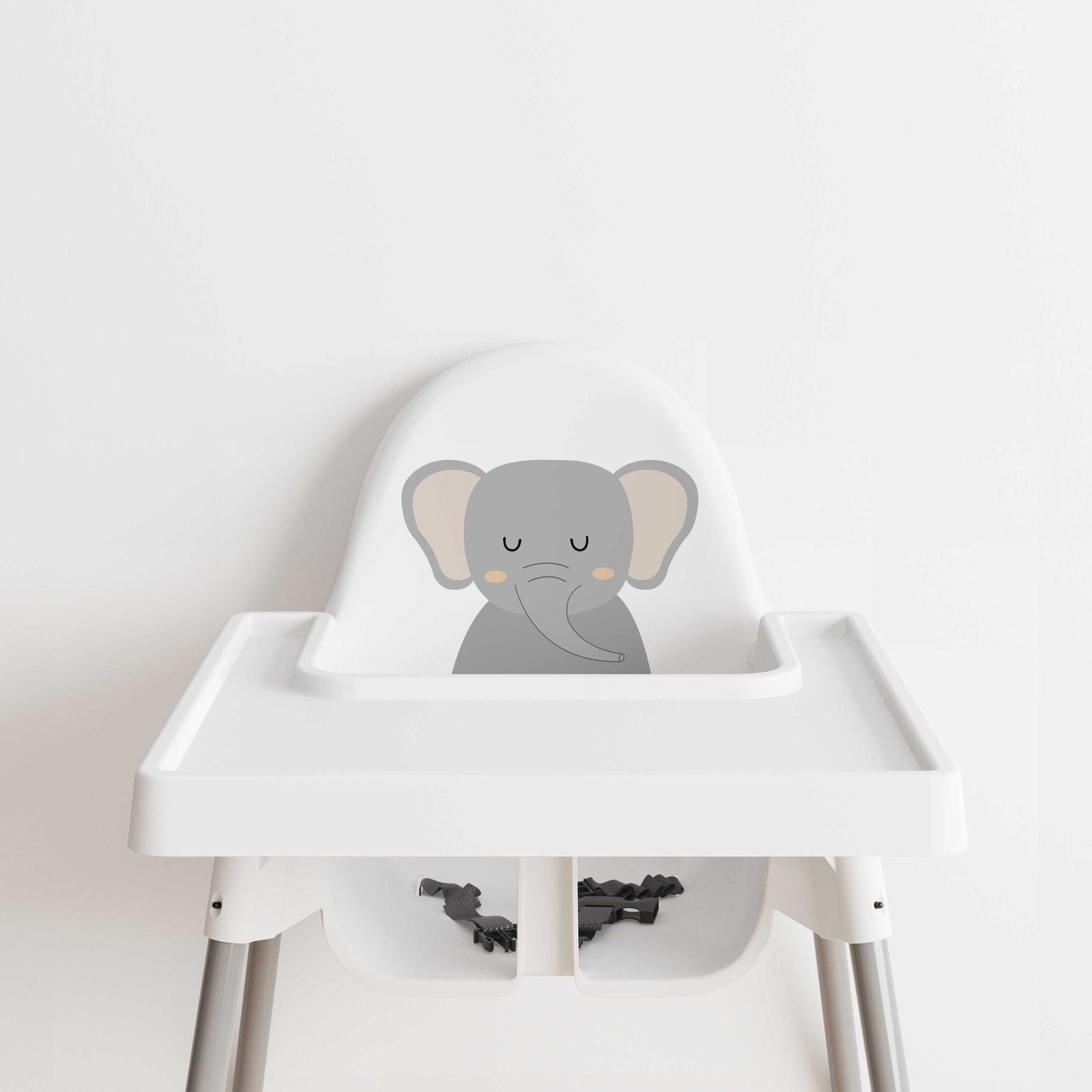 Zelfklevende Sticker – Antilop Kinderstoel Decal / Slapende Olifant