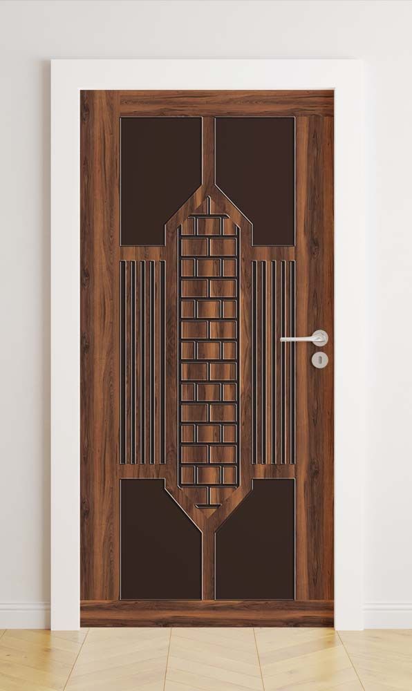 Deurstickers - Houten Deur Ontwerp / Pellen en Plakken
