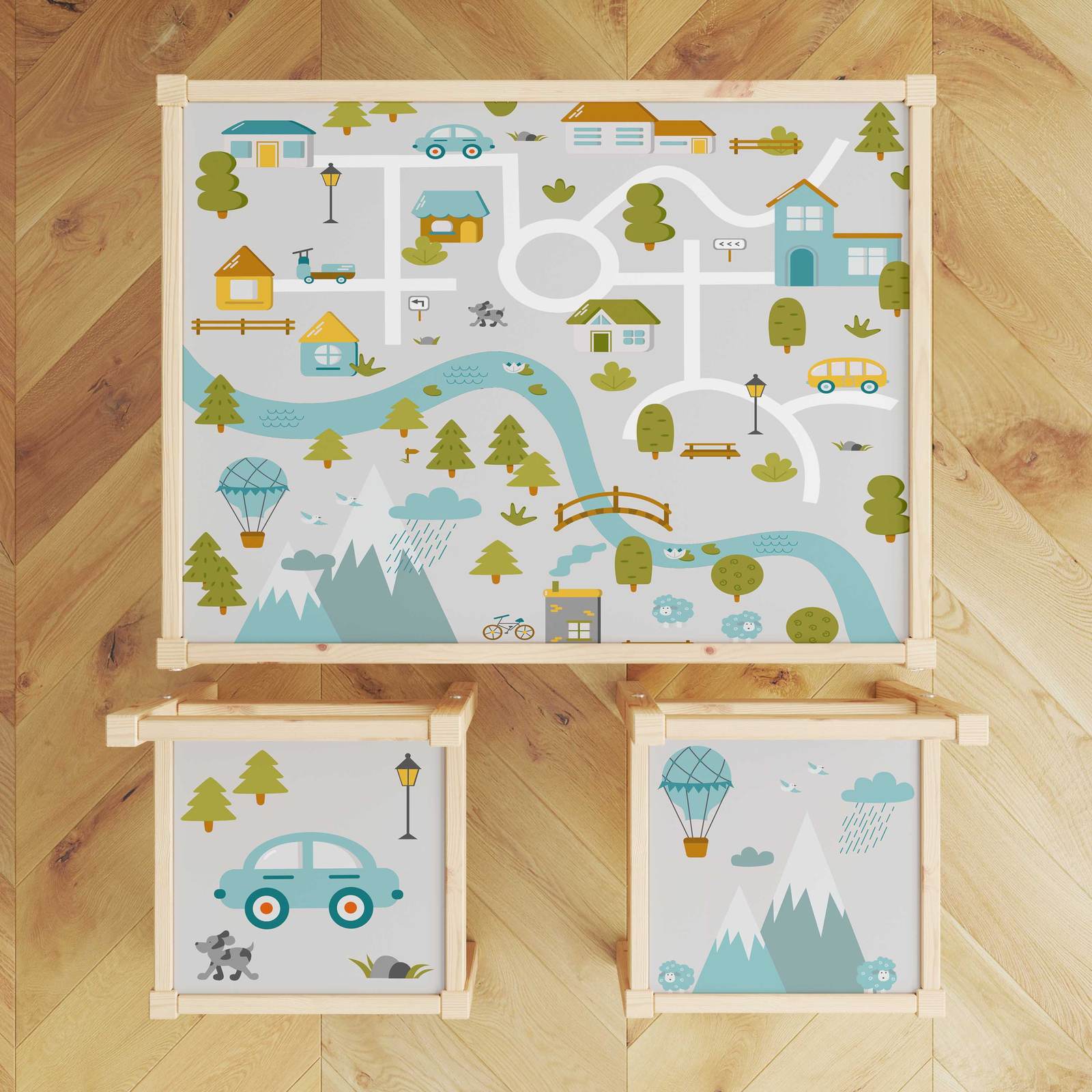 Zelfklevende Sticker – Lätt Set Top Decal / Kinderspeeltafel Ontwerp
