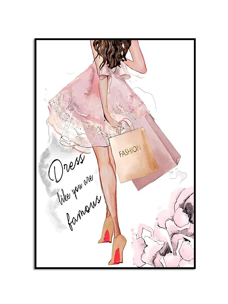 Poster – Vrouwenportret / Dress like you are famous
