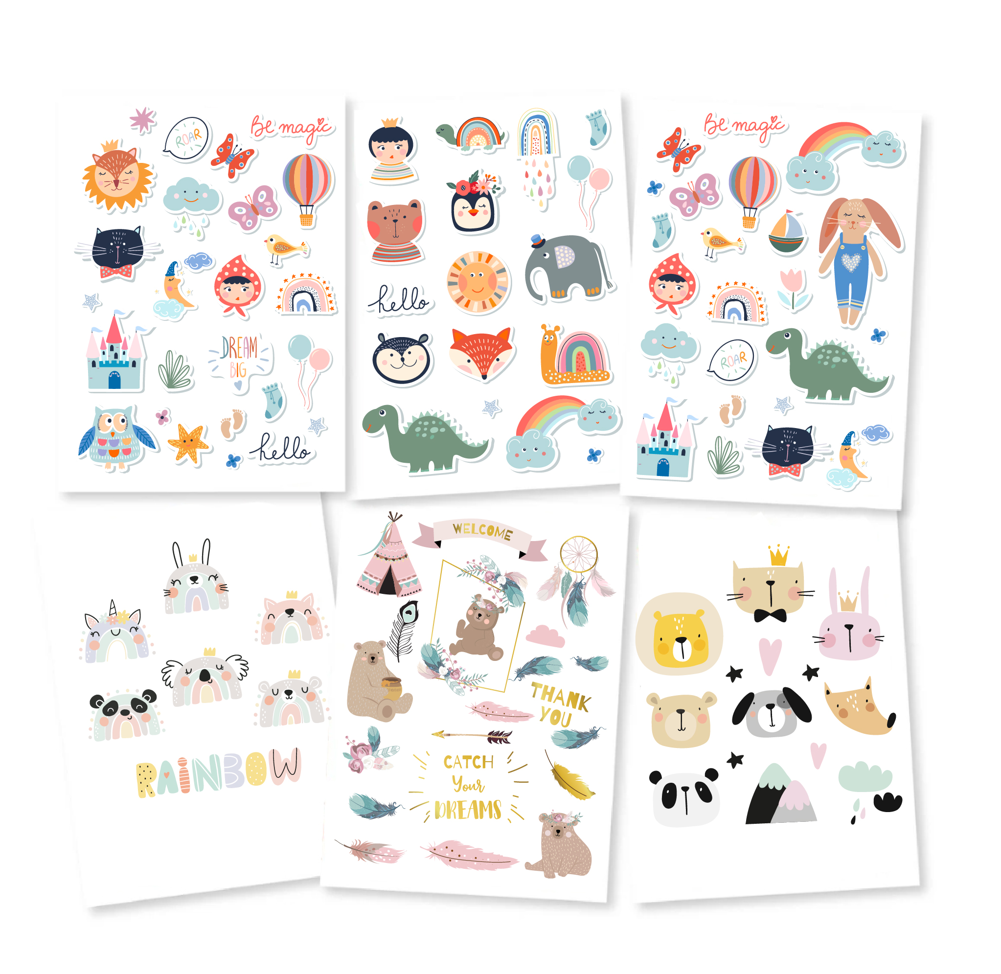 Stickertjes- Be Magic Gemengd 6 vellen