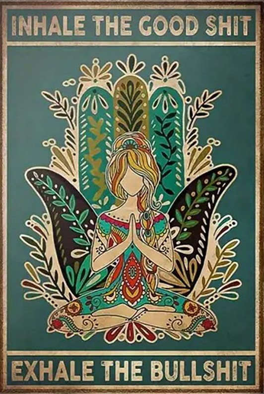 Inhale Exhale Inspirerende Poster