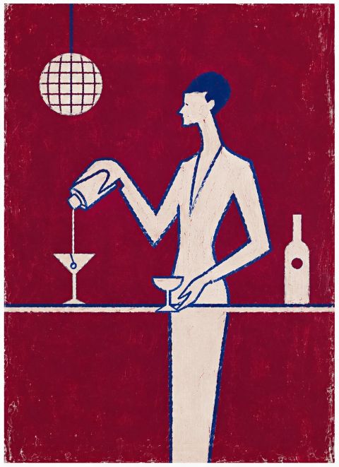 Poster - Elegante Barman