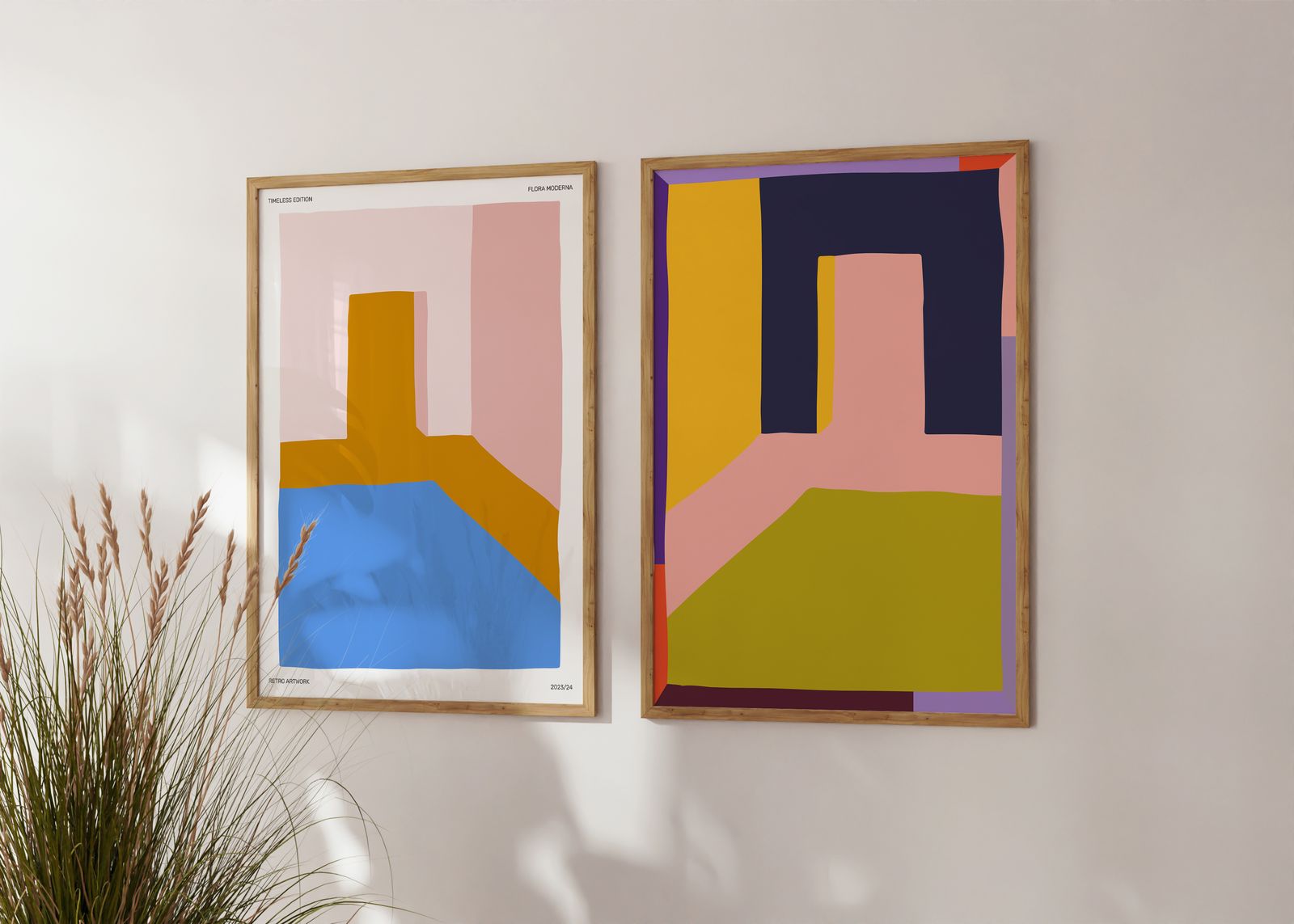 Poster - Retro Kunst Set van 2