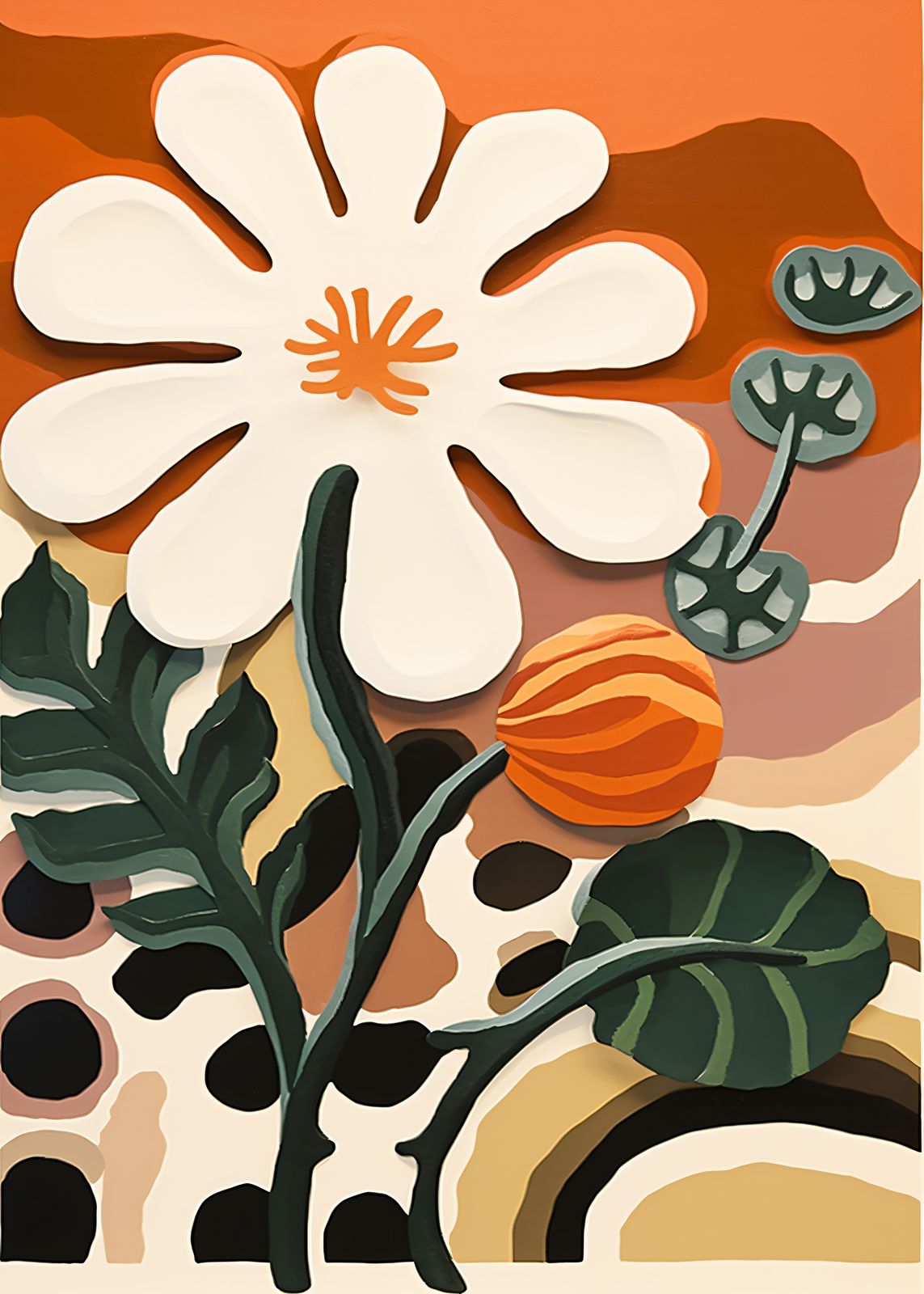 Poster - Bloemen Abstract