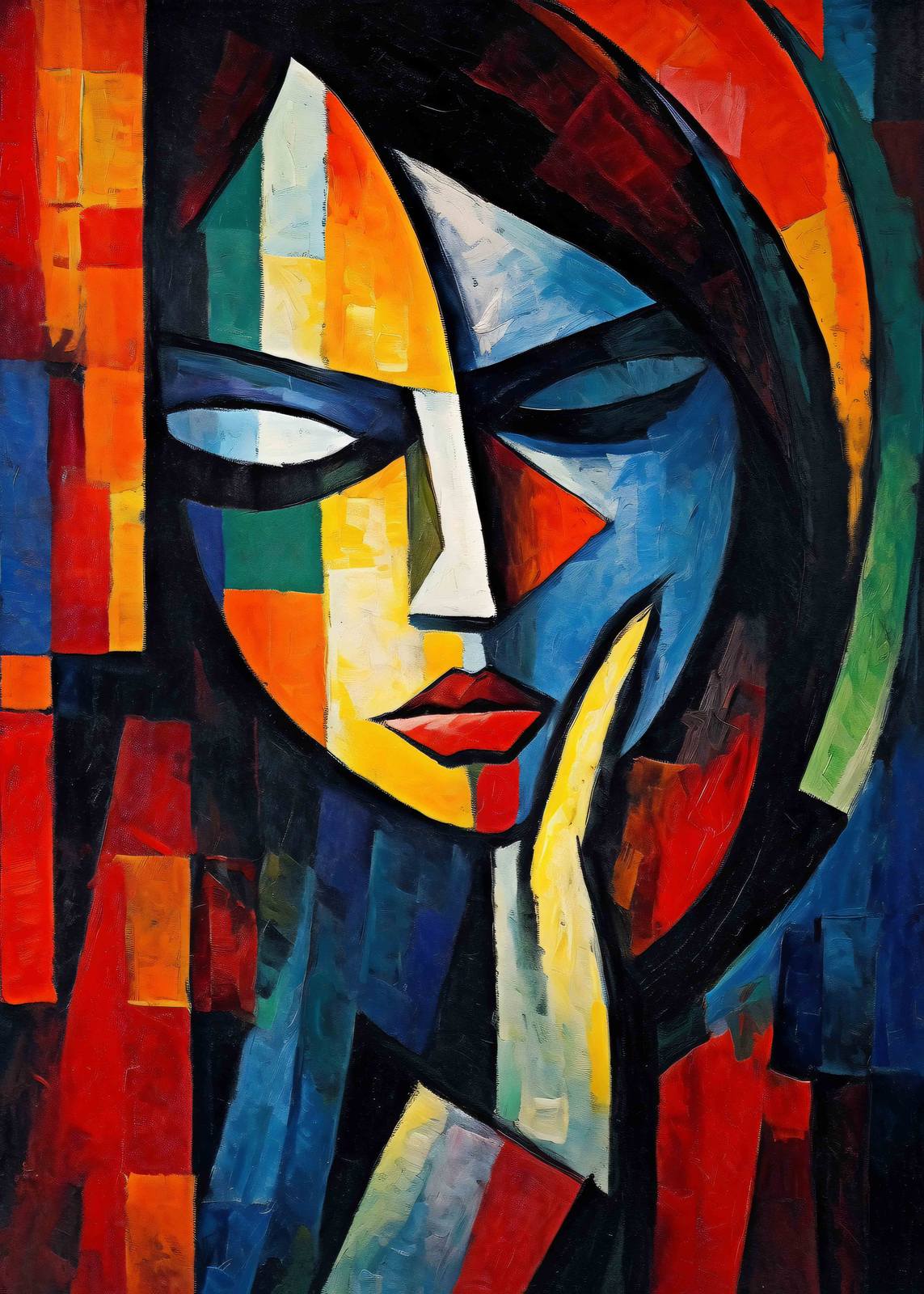 Poster - Abstract Portret Kunst