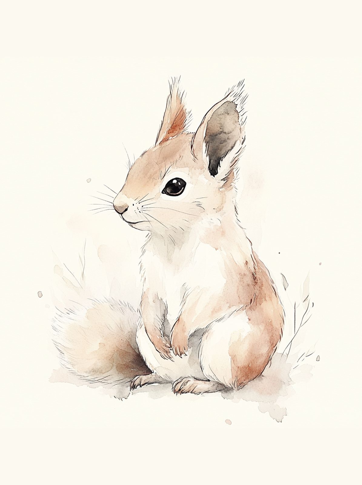 Poster - Aquarel Eekhoorn