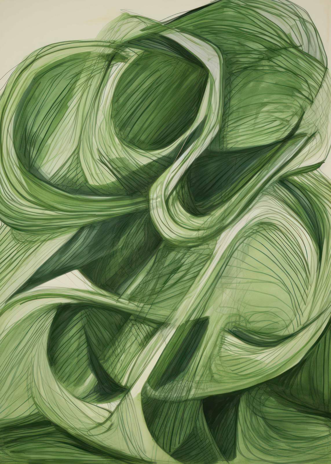 Poster - Groene Abstracte Kunst