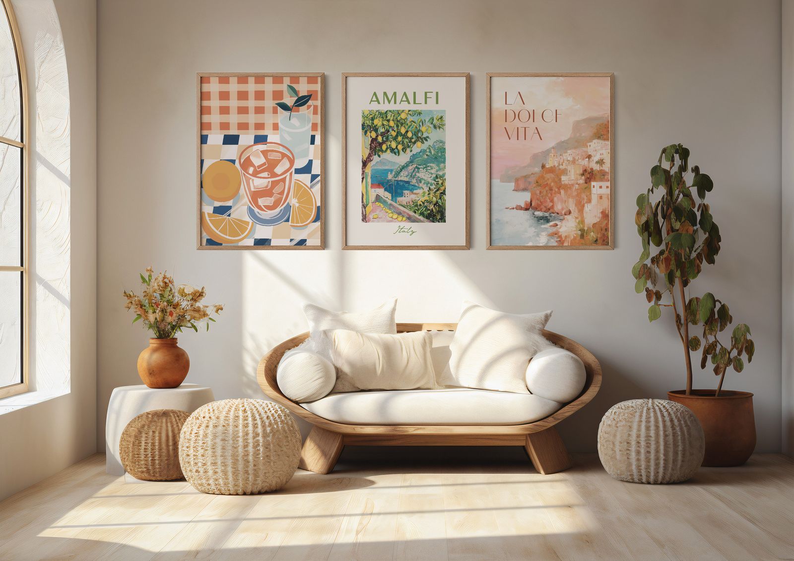 Poster - Amalfi Kust Sferen / Set van 3