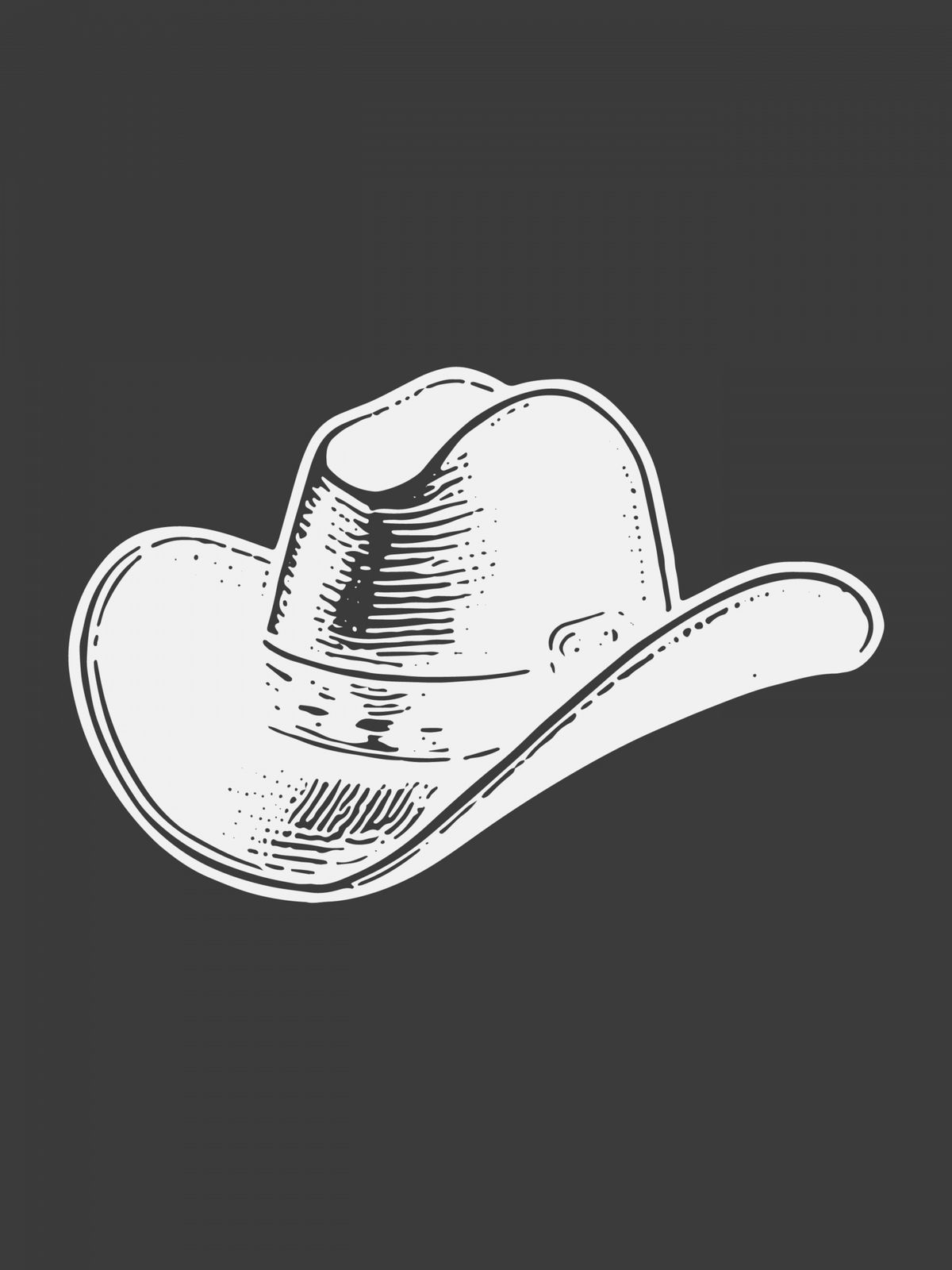 Poster - Cowboyhoed Illustratie