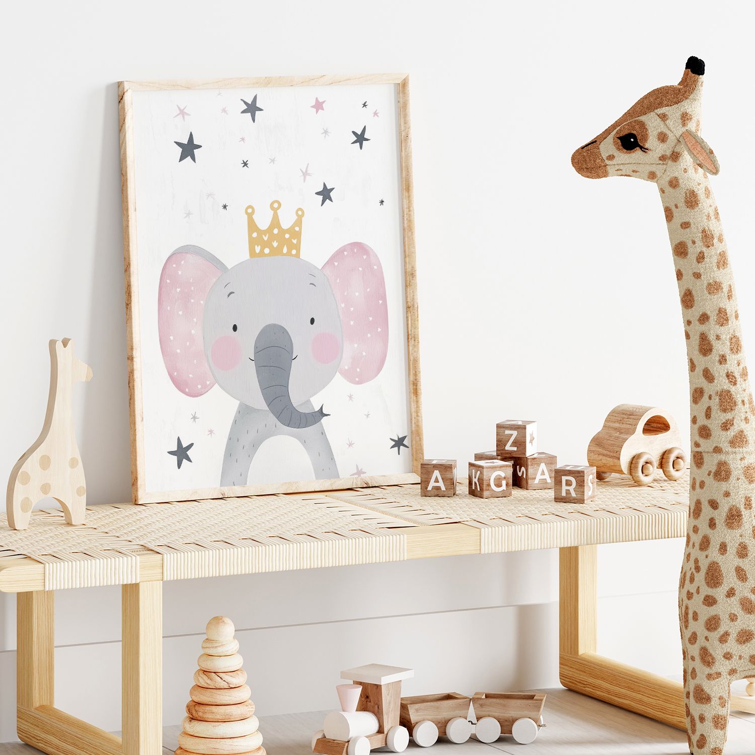 Poster - Olifant met kroon