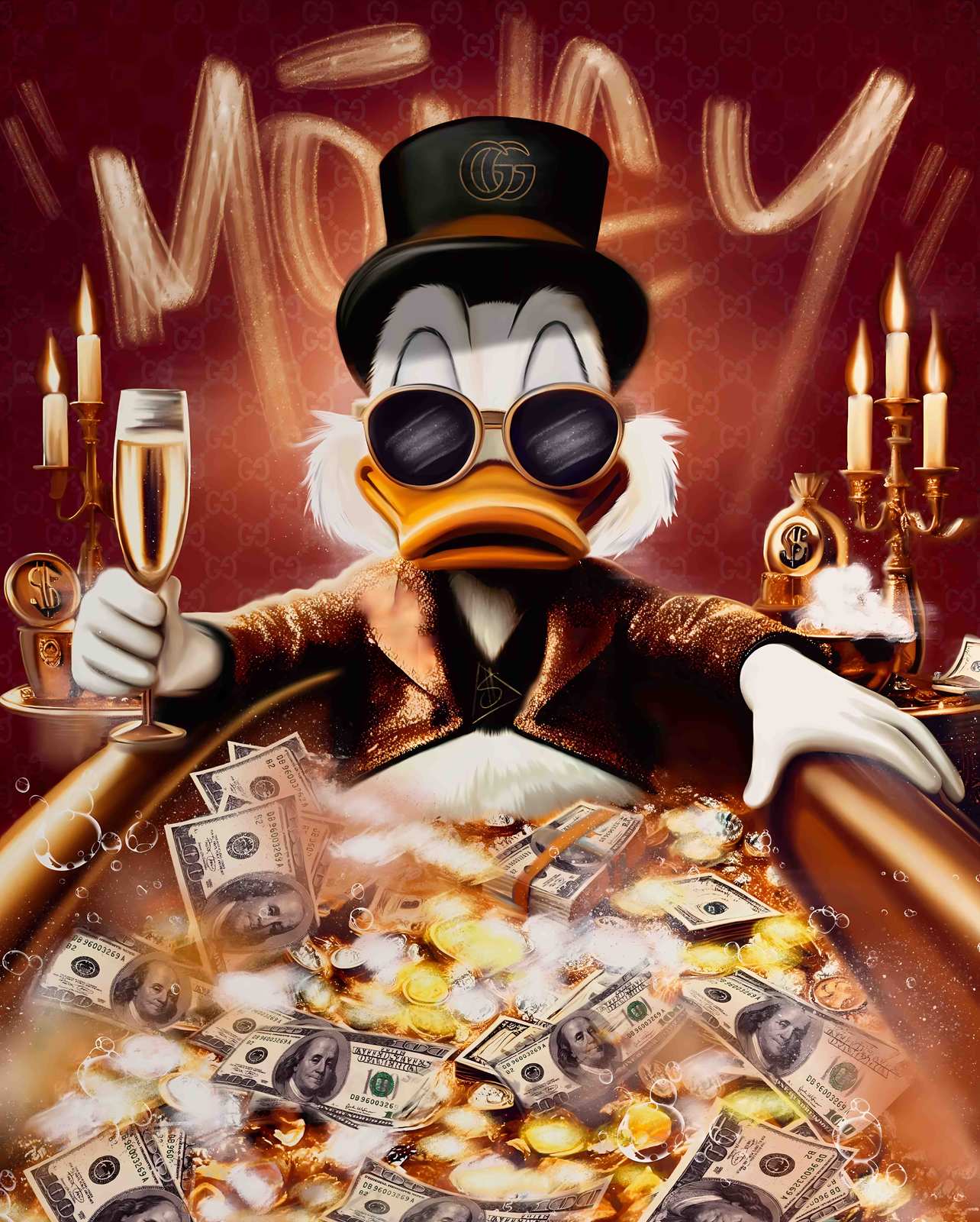Poster - Donald Duck Geldbad