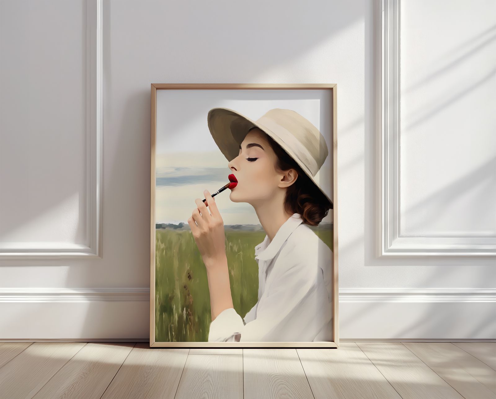 Poster - Dame met Rode Lippen
