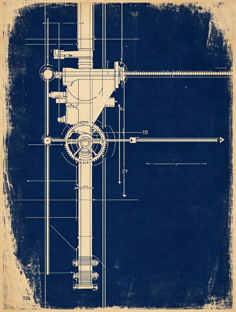 Patent Tekening Poster - Mechanisch Ontwerp