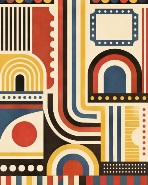 Poster - Retro Geometrische Kunst
