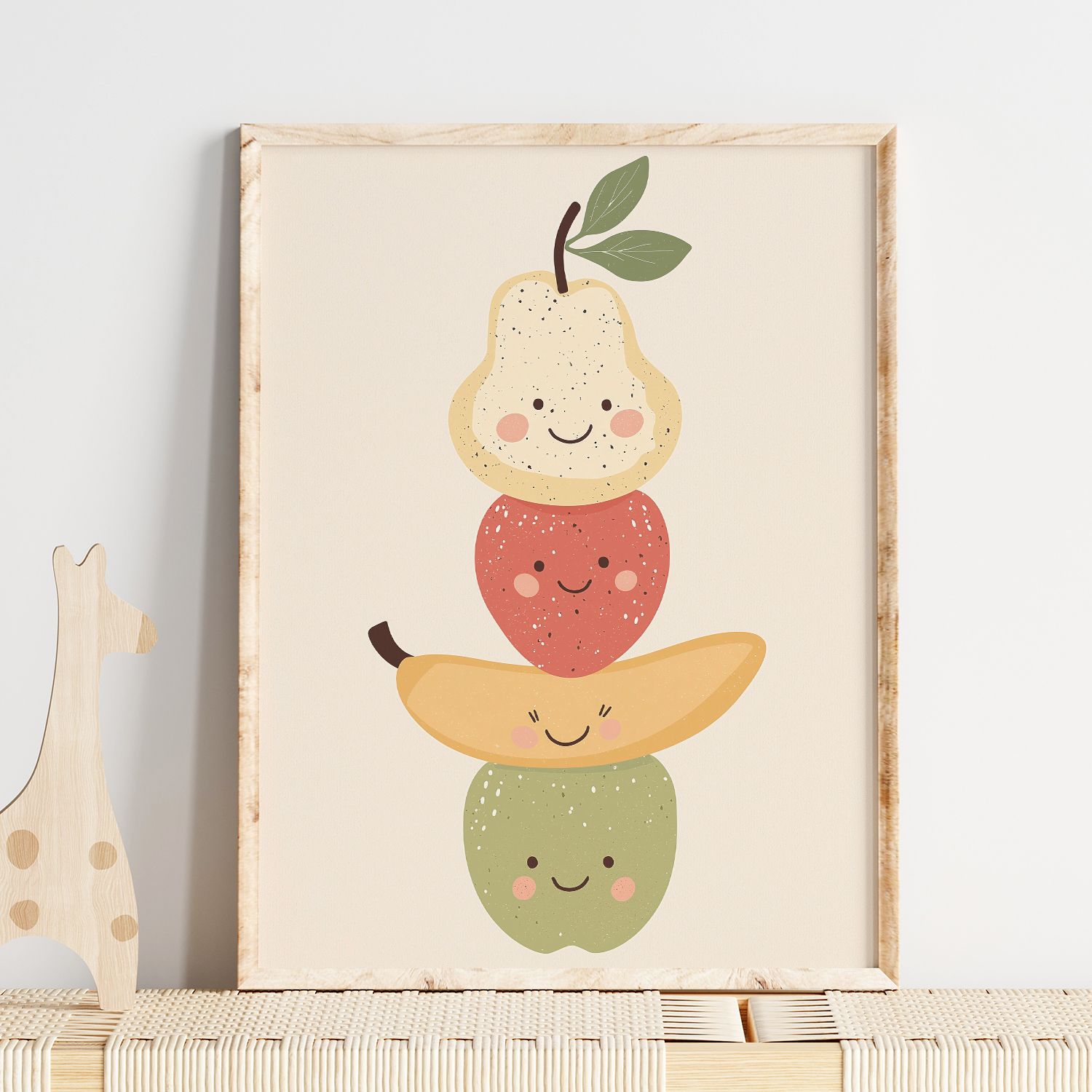 Poster - Lachende Fruit Stapel