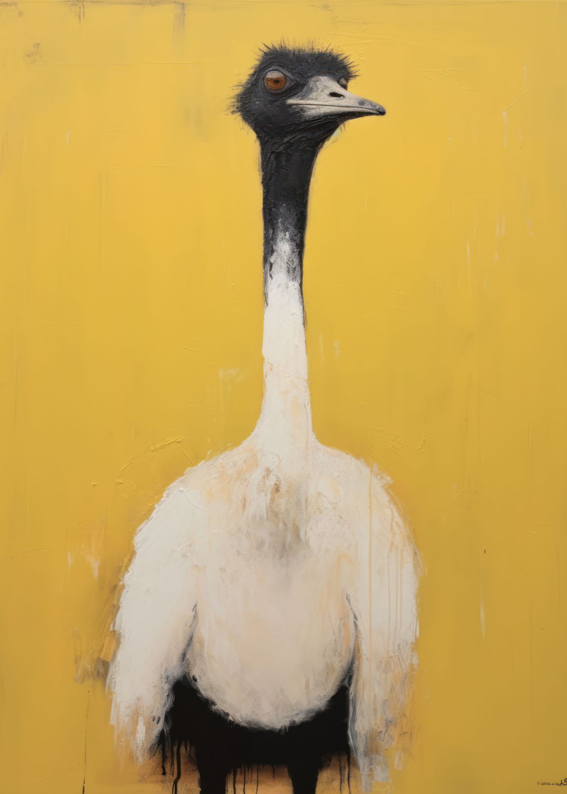 Poster - Elegante Kraanvogel Kunst