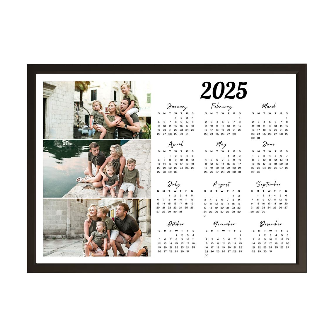 Gepersonaliseerde Poster - Familie Kalender 2026