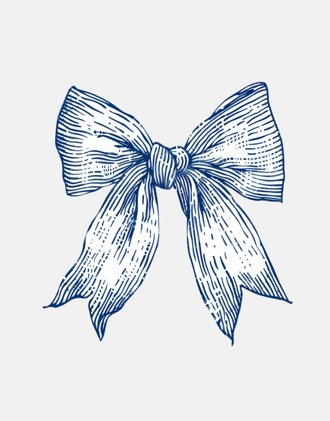Poster - Elegante Blauwe Strik