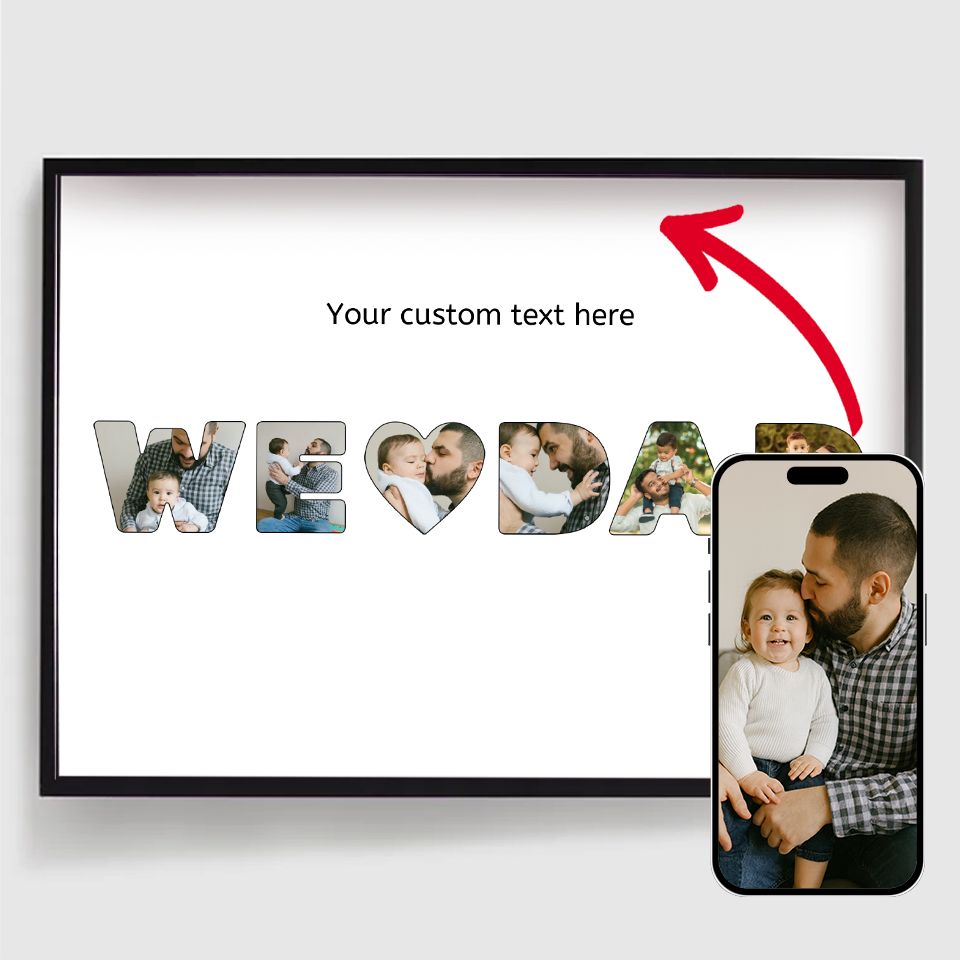 Gepersonaliseerde Posters - We Houden van Papa - Foto Uploaden