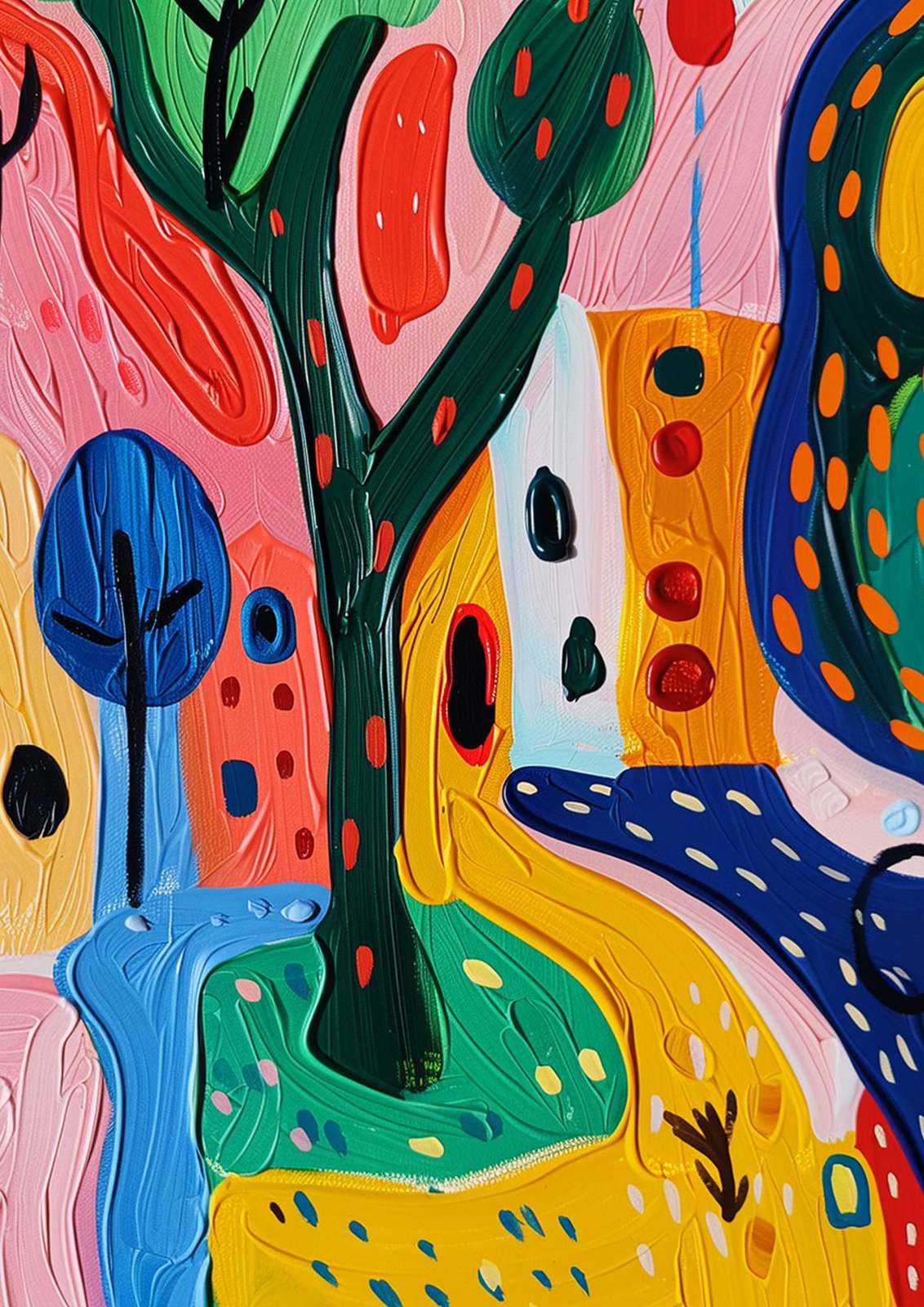Poster - Kleurrijke Abstracte Kunst