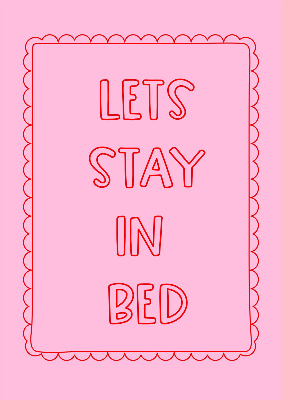 Poster - Laten we in bed blijven