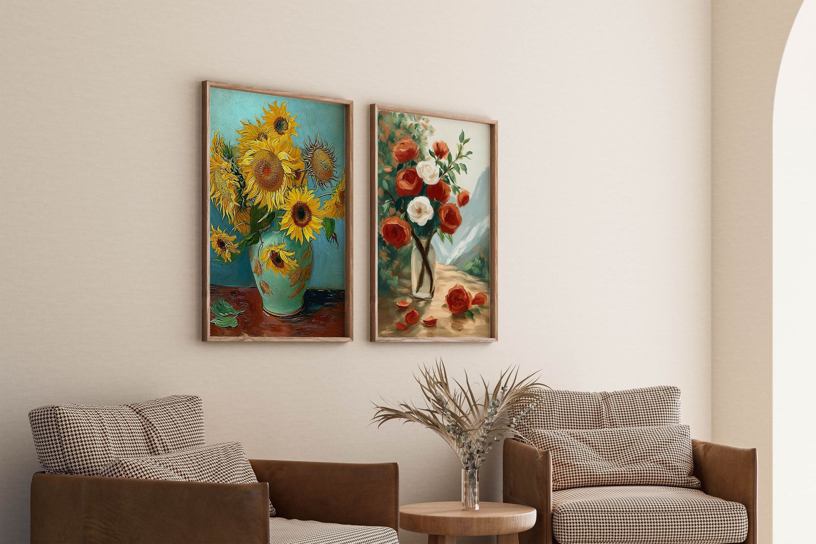 Poster - Boeket en Zonnebloemen / Set van 2