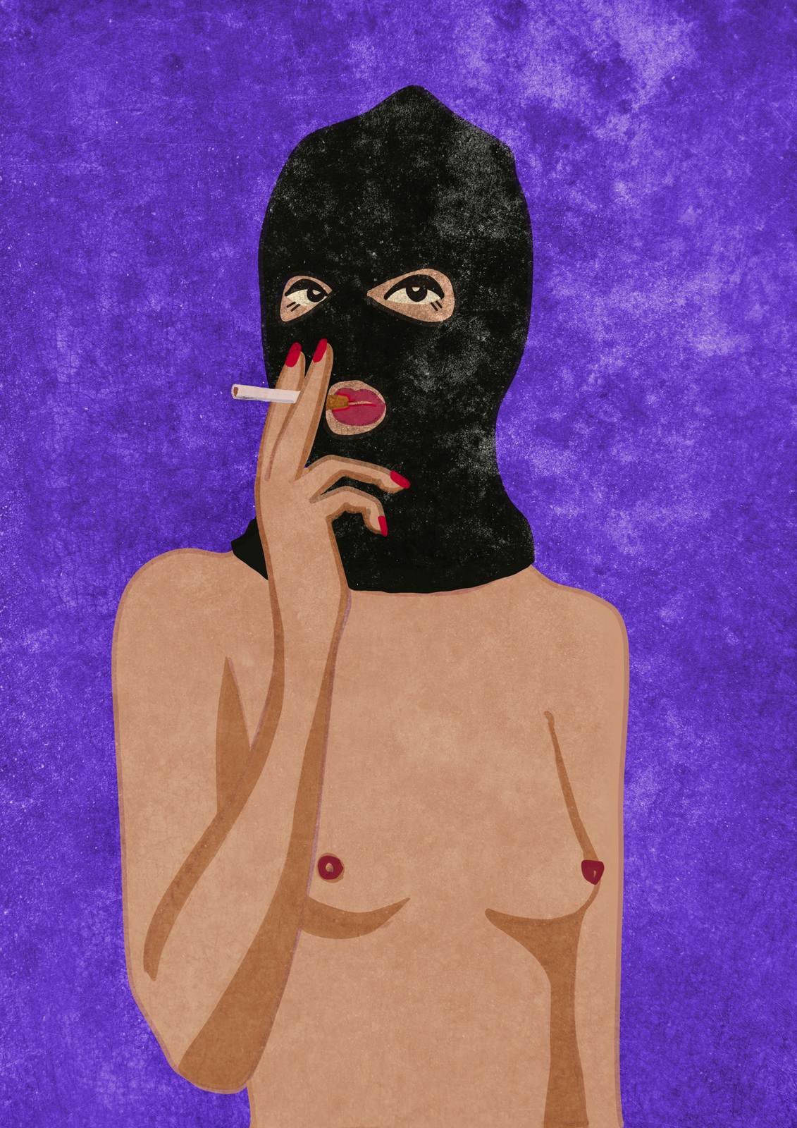 Poster - Vrouw met Masker