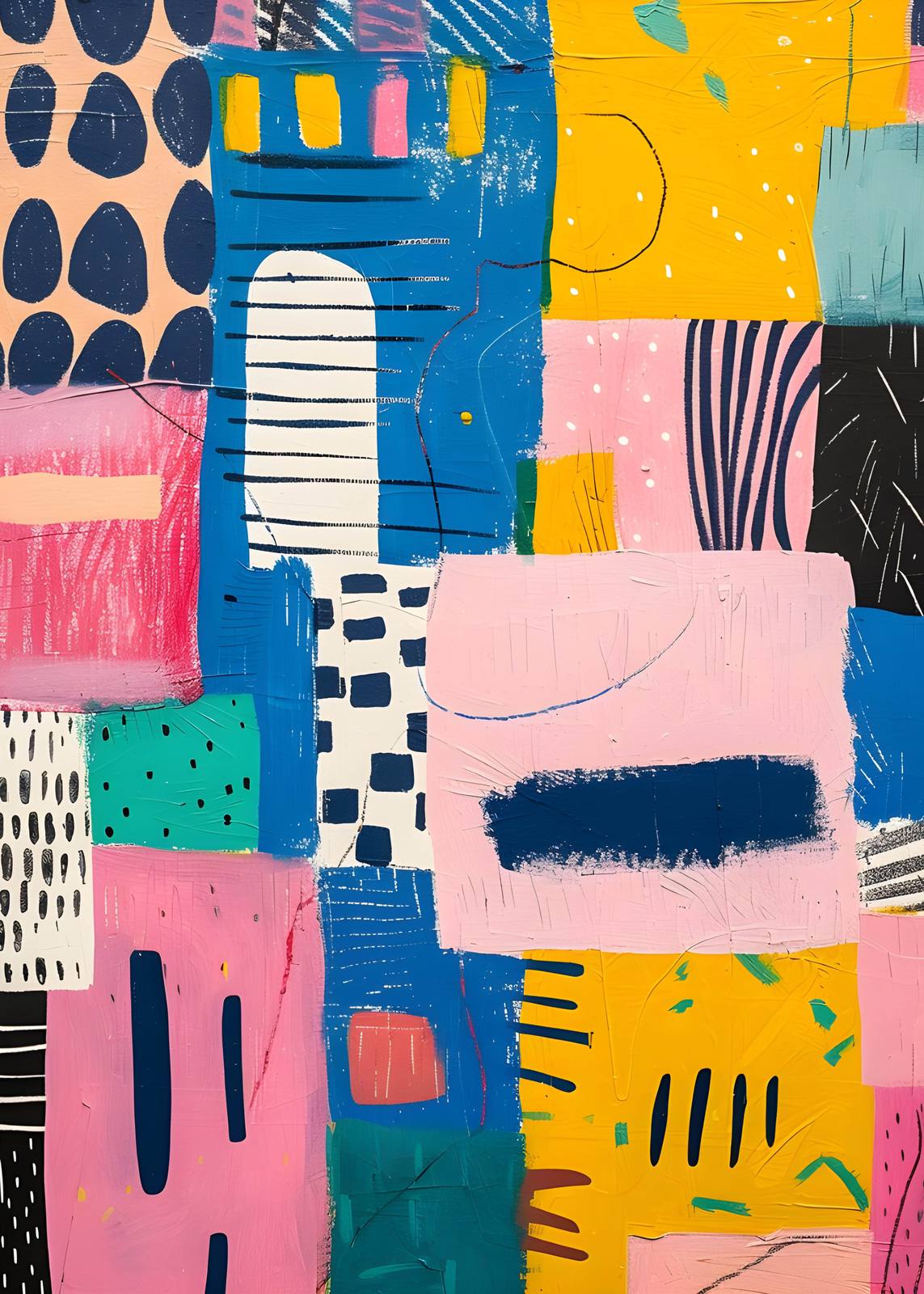 Poster - Abstract Kleurrijke Kunst