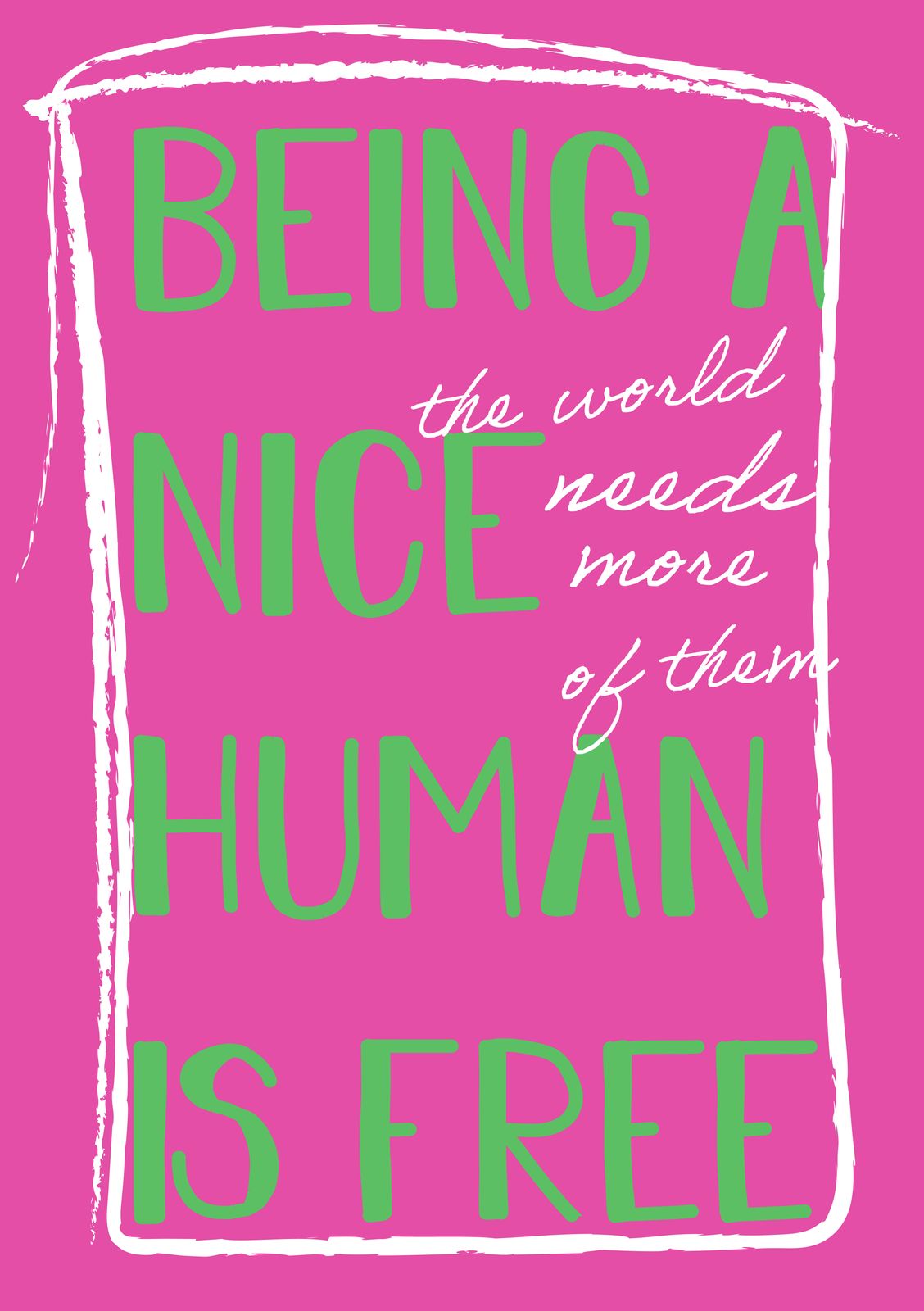 Poster - Inspirerende Menselijke Quote