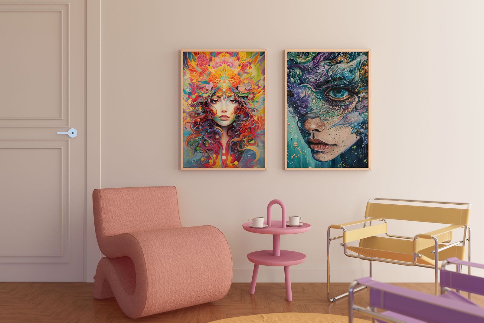 Poster - Kleurrijke Gezichten / Set of 2