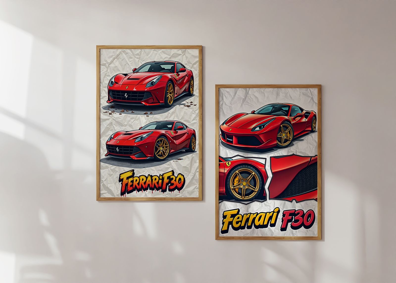 Poster - Ferrari F30 Set van 2