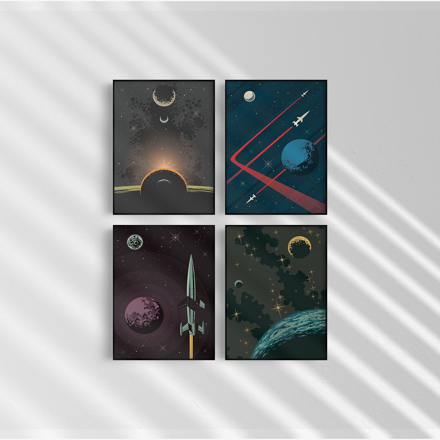 Poster - Kosmische Verkenning / Set van 4